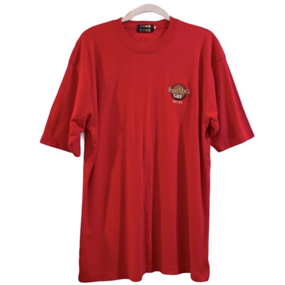 Hard Rock Cafe T-Shirt Hong Kong Save The Planet Red Collection Vacation Travel